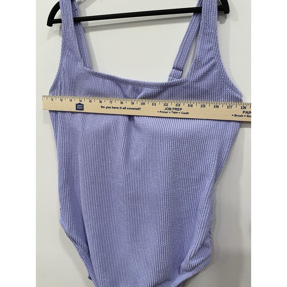 Kona Sol Women's Tank Swimsuit Pucker Rib Textured One Piece Swimsuit New SZ 20 - Picture 3 of 13